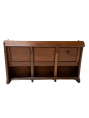 Willem Penaat Art Deco Three-Seat Bench, Solid Oak, 1920s